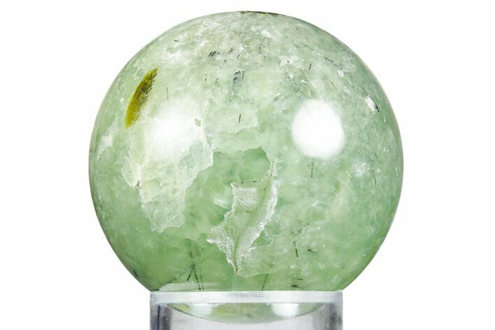 Polished Prehnite With Epidote Sphere #343067